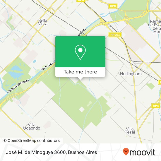 José M. de Minoguye 3600 map