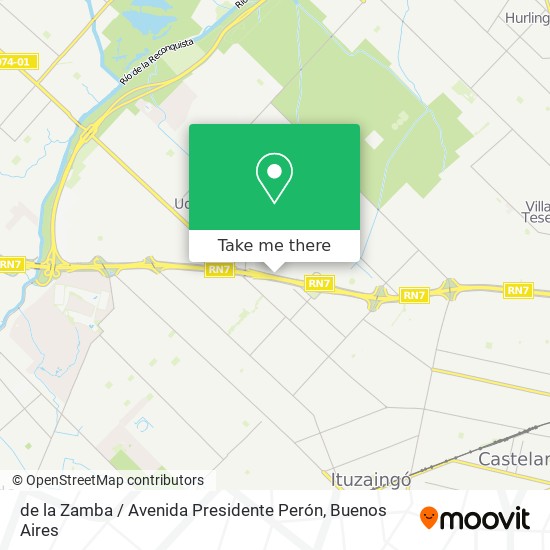 de la Zamba / Avenida Presidente Perón map