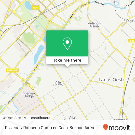 Pizzeria y Rotiseria Como en Casa map