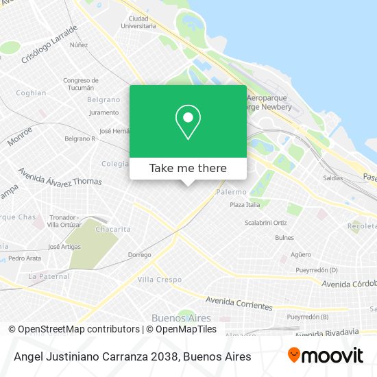 Mapa de Angel Justiniano Carranza 2038