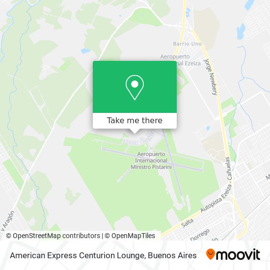 American Express Centurion Lounge map