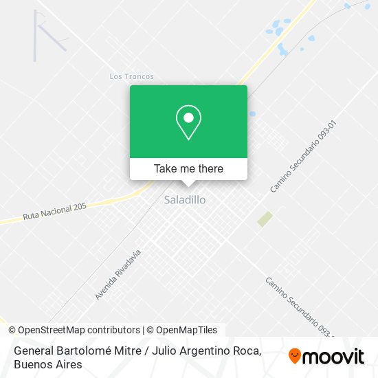 General Bartolomé Mitre / Julio Argentino Roca map