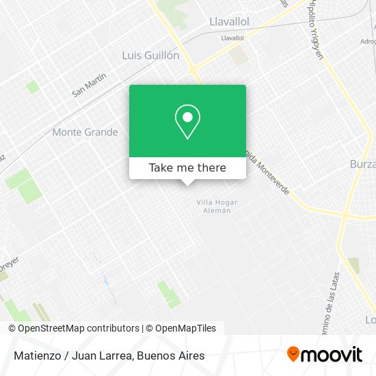 Matienzo / Juan Larrea map