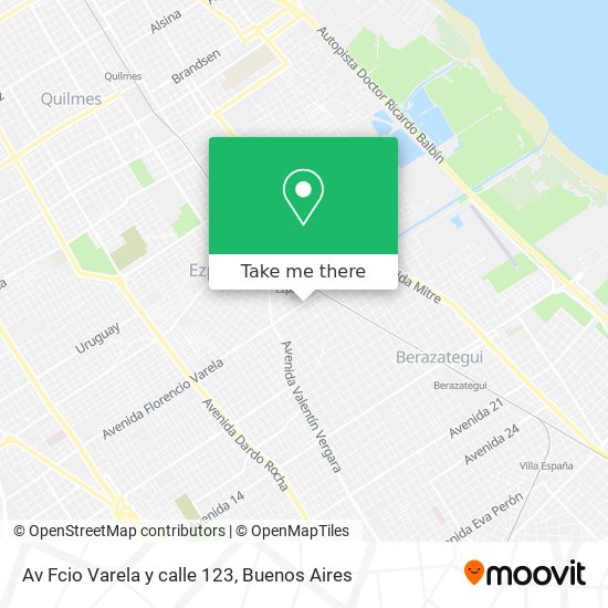 Av  Fcio Varela y calle 123 map