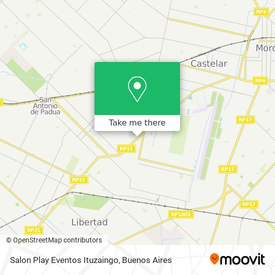 Mapa de Salon Play Eventos Ituzaingo