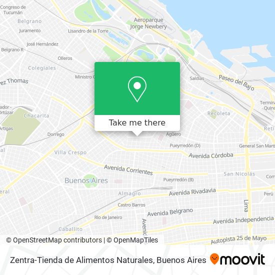 Zentra-Tienda de Alimentos Naturales map