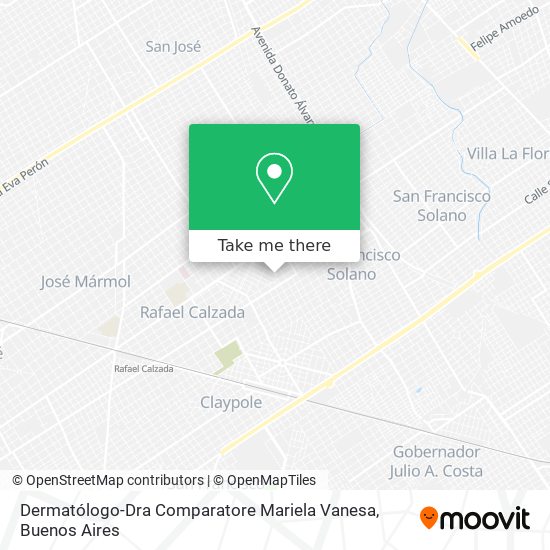 Dermatólogo-Dra Comparatore Mariela Vanesa map