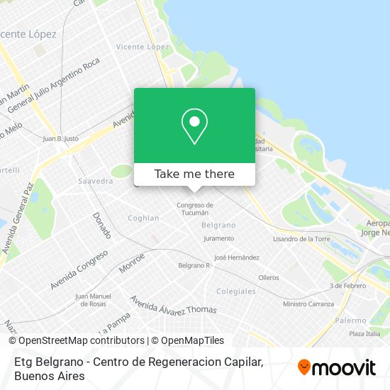 Mapa de Etg Belgrano - Centro de Regeneracion Capilar