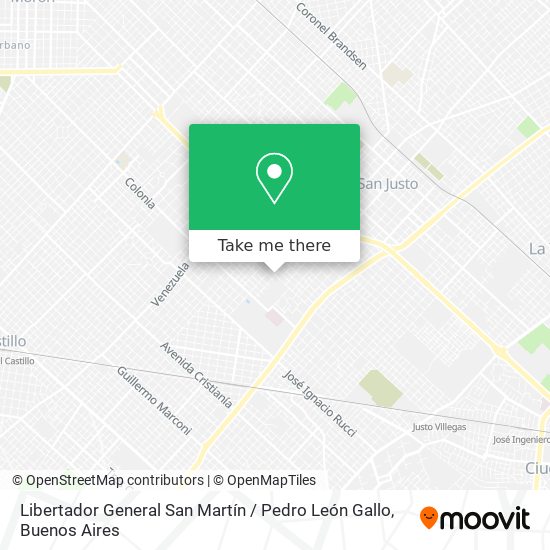 Libertador General San Martín / Pedro León Gallo map