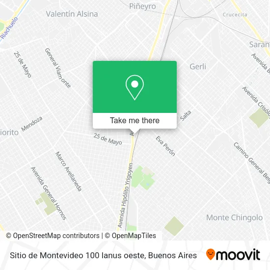 Mapa de Sitio de Montevideo 100  lanus oeste