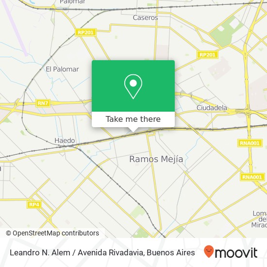 Leandro N. Alem / Avenida Rivadavia map