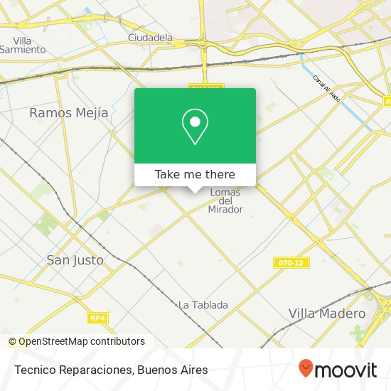 Mapa de Tecnico Reparaciones