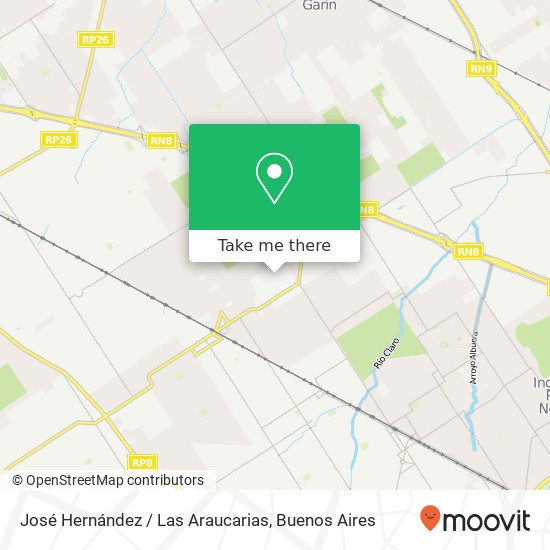 José Hernández / Las Araucarias map