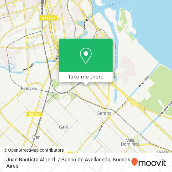 Mapa de Juan Bautista Alberdi / Banco de Avellaneda