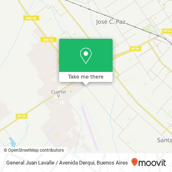 Mapa de General Juan Lavalle / Avenida Derqui