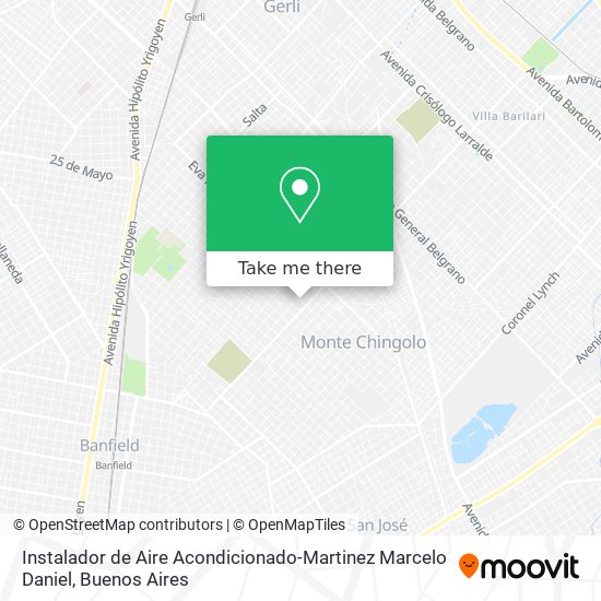 Mapa de Instalador de Aire Acondicionado-Martinez Marcelo Daniel