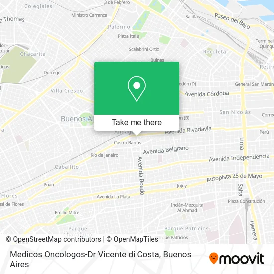 Medicos Oncologos-Dr Vicente di Costa map