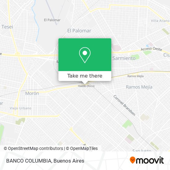 BANCO COLUMBIA map