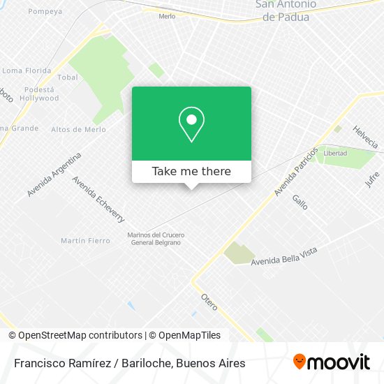 Francisco Ramírez / Bariloche map