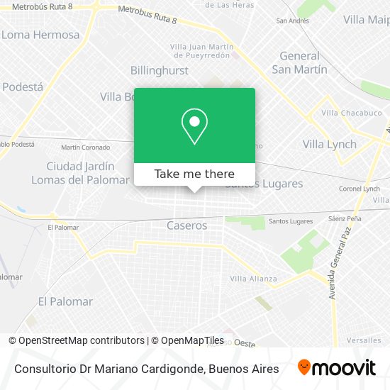 Consultorio Dr Mariano Cardigonde map