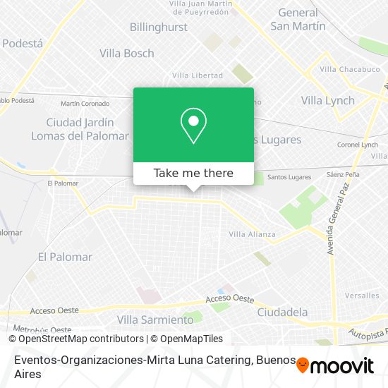 Eventos-Organizaciones-Mirta Luna Catering map