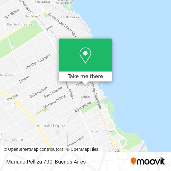 Maríano Pelliza 700 map