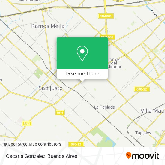 Oscar a Gonzalez map