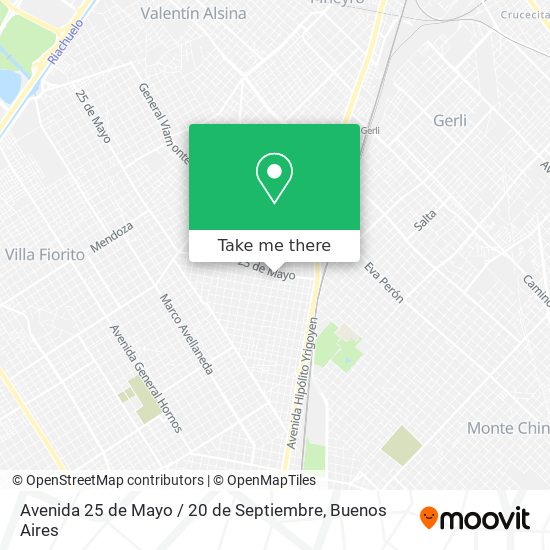 Mapa de Avenida 25 de Mayo / 20 de Septiembre