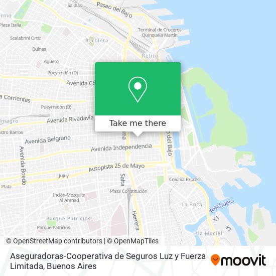 Aseguradoras-Cooperativa de Seguros Luz y Fuerza Limitada map