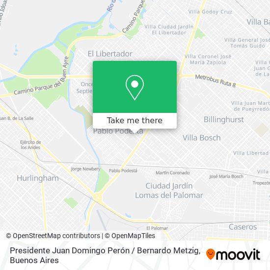 Presidente Juan Domingo Perón / Bernardo Metzig map