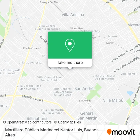 Mapa de Martillero Público-Marinacci Nestor Luis
