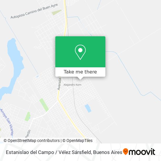 Mapa de Estanislao del Campo / Vélez Sársfield