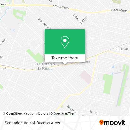 Sanitarios Valsol map