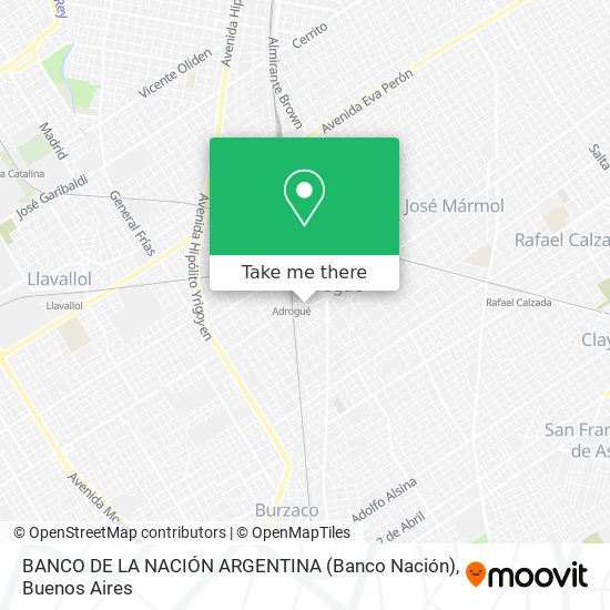 Mapa de BANCO DE LA NACIÓN ARGENTINA (Banco Nación)