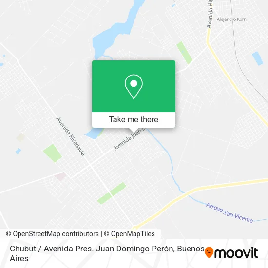 Mapa de Chubut / Avenida Pres. Juan Domingo Perón
