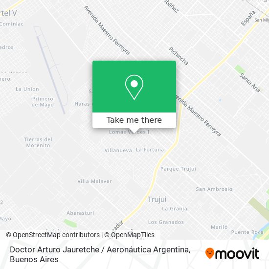 Doctor Arturo Jauretche / Aeronáutica Argentina map