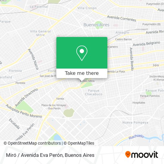 Mapa de Miró / Avenida Eva Perón