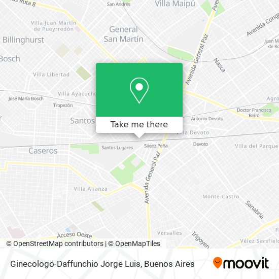 Mapa de Ginecologo-Daffunchio Jorge Luis