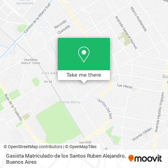 Mapa de Gasista Matriculado-de los Santos Ruben Alejandro