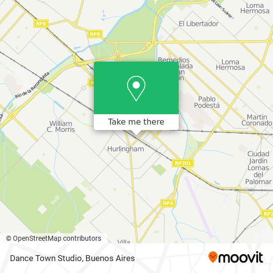 Mapa de Dance Town Studio