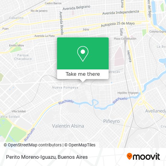 Perito Moreno-Iguazu map