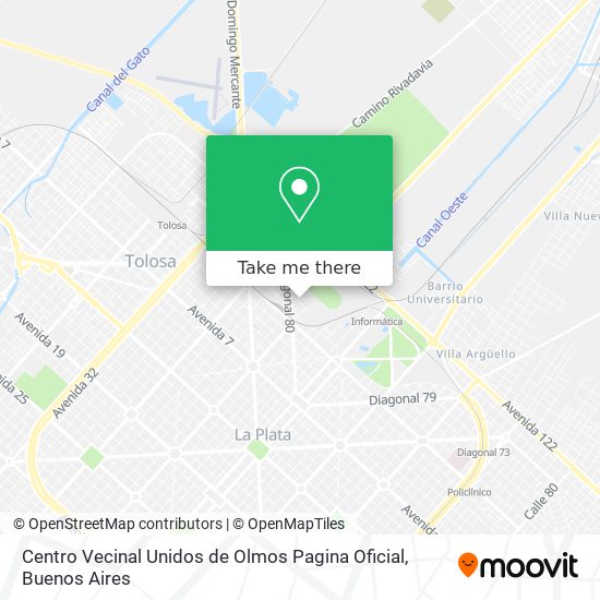Centro Vecinal Unidos de Olmos Pagina Oficial map