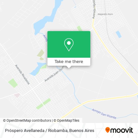 Mapa de Próspero Avellaneda / Riobamba