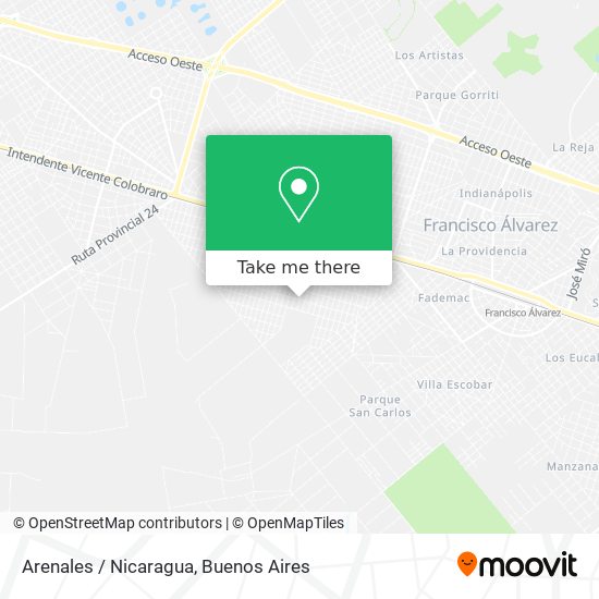 Mapa de Arenales / Nicaragua