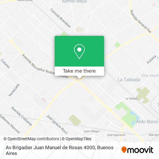 Av  Brigadier Juan Manuel de Rosas 4000 map