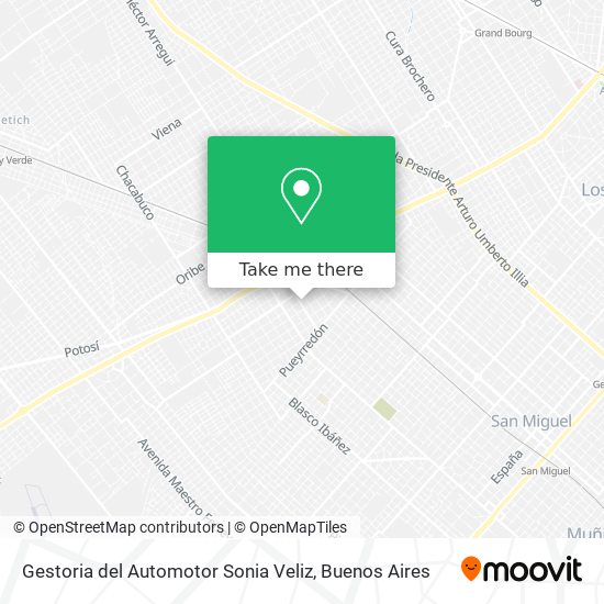 Mapa de Gestoria del Automotor Sonia Veliz