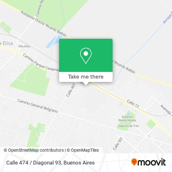 Calle 474 / Diagonal 93 map