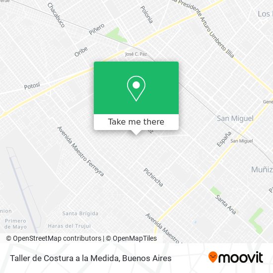 Mapa de Taller de Costura a la Medida