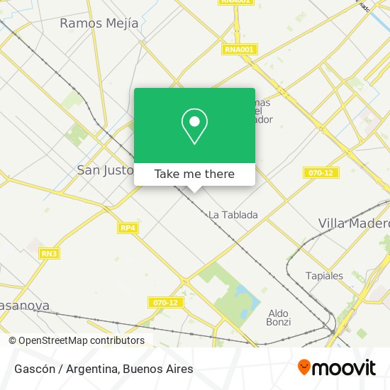 Gascón / Argentina map