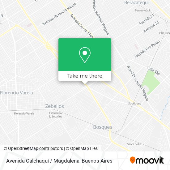 Avenida Calchaquí / Magdalena map